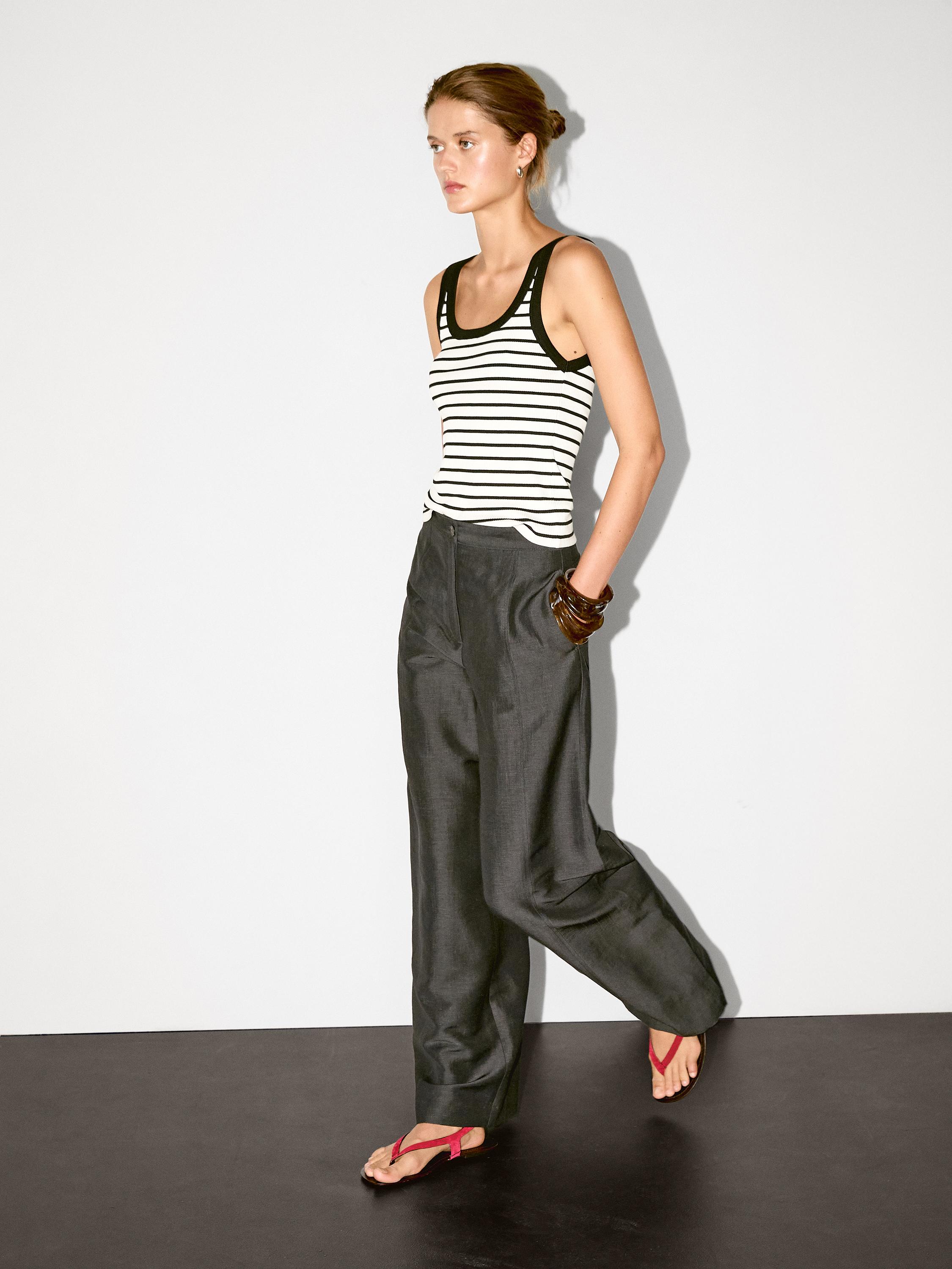 Débardeur imprimé à rayures